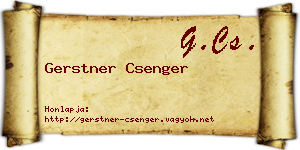 Gerstner Csenger névjegykártya